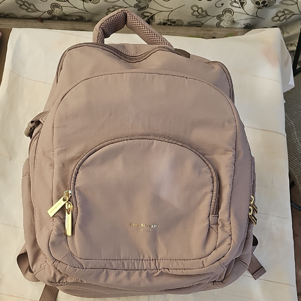Isaac Mizrahi Pink Tote with Gold Logo